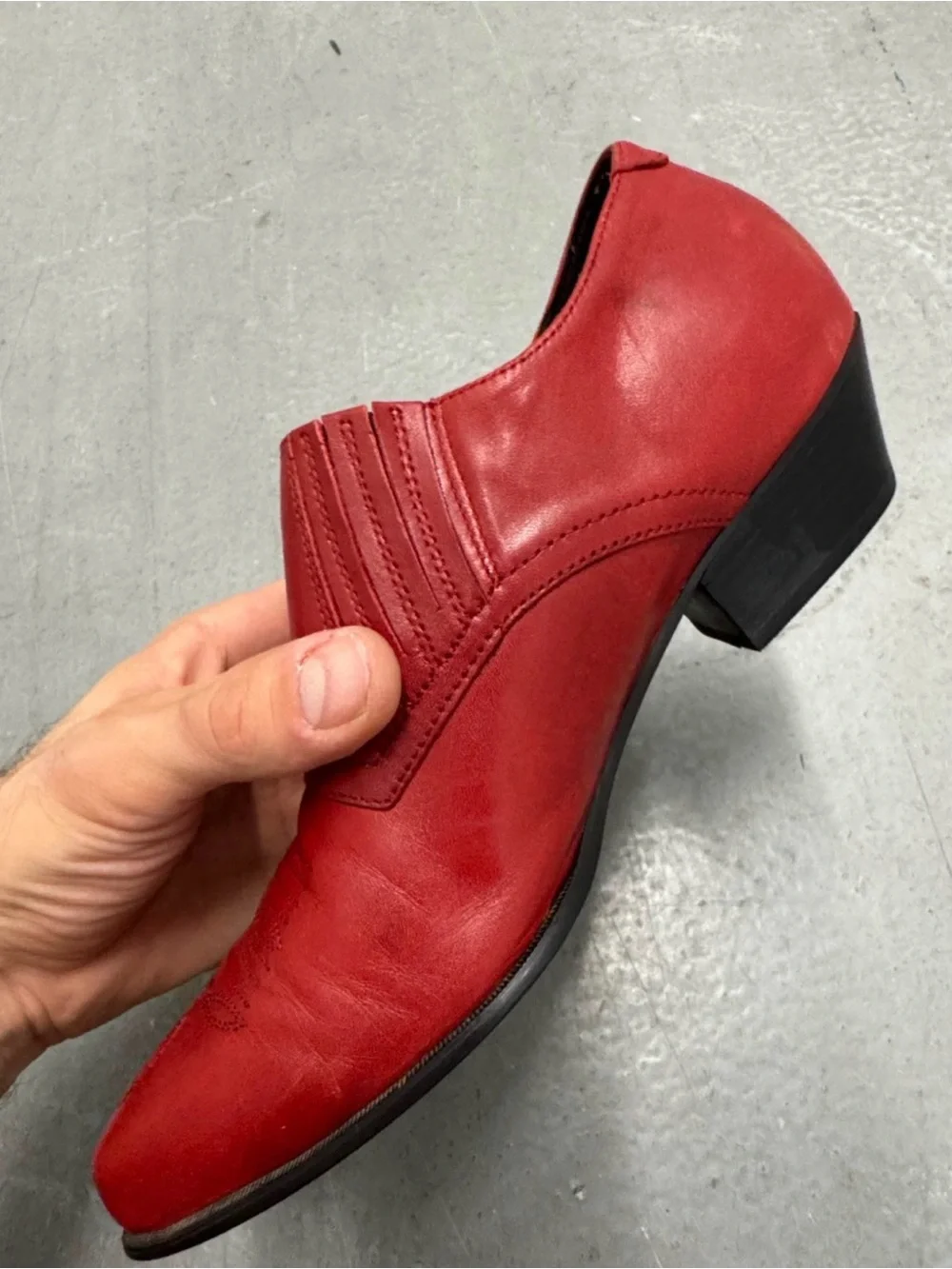 Durango Red Leather Western Ankle Boots Women’s 8.5